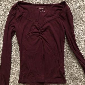 maroon long sleeve